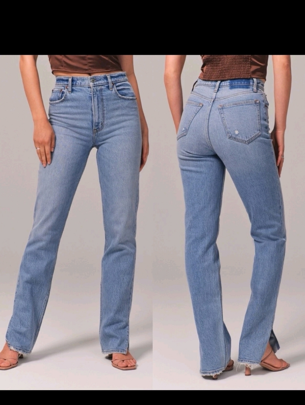 Abercrombie & Fitch The 90s Straight Ultra High Rise Jeans S 27/4R Light Wash#24